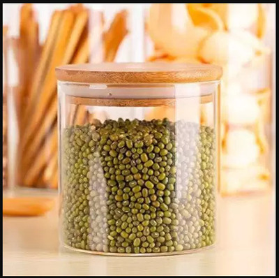 morryz Glass Grocery Container  - 700 ml(Pack of 2, Clear)