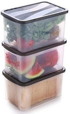 ADMONITION Plastic Bread Container  - 2000 ml(Pack of 3, Multicolor)