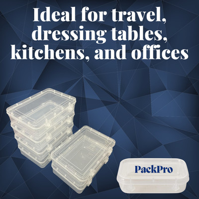 PackPro Plastic Utility Container  - 300 ml(Pack of 6, Transparent)