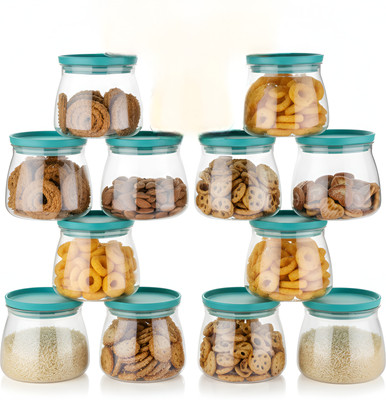 THE Impala Plastic Grocery Container  - 900 ml(Pack of 12, Transparent)