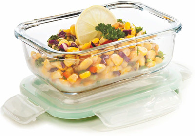 Coozico Transparent Lunch Box - 1 Pcs High Microwave Safe Two Compartment Lunch 1 Containers Lunch Box(1000 ml, Thermoware)