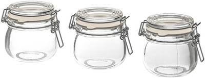 IKEA Glass Tea Coffee & Sugar Container  - 130 ml(Pack of 6, Clear)