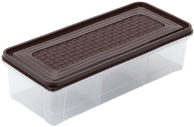 Analog Kitchenware Plastic Grocery Container  - 1800 ml(White, Brown)