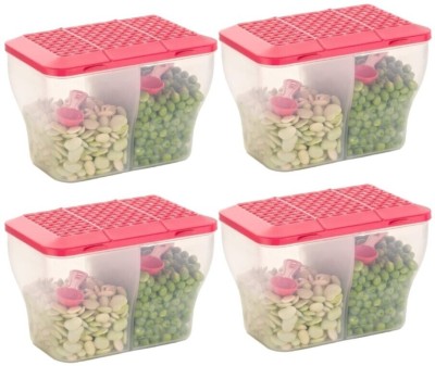 ECONEST Plastic Grocery Container  - 2000 ml(Pack of 4, Pink)