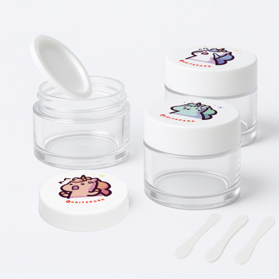 GRITSPARK Plastic Utility Container  - 15 g(Pack of 3, Transparent, White)