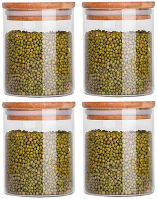 Avresta Glass Grocery Container  - 700 ml(Pack of 4, Clear)