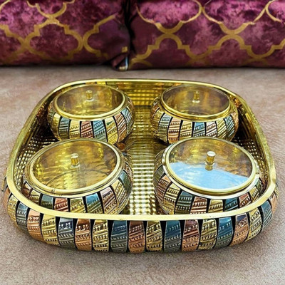 WEDONE Copper Utility Container  - 1200 ml(Multicolor)