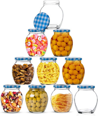 GRACIOUS MART Glass Utility Container  - 400 ml(Pack of 10, Clear)