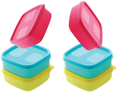 MOXWARE Plastic Fridge Container  - 200 ml(Pack of 6, Multicolor)