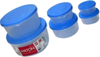 MILTON Plastic Utility Container  - 1000 ml, 2000 ml, 3000 ml, 600 ml, 400 ml, 200 ml(Pack of 6, Blue)