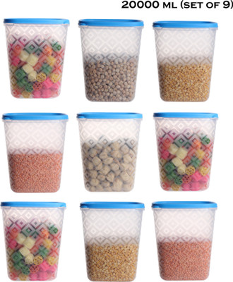 Loknath Plastic Utility Container  - 2000 ml(Pack of 9, Blue)