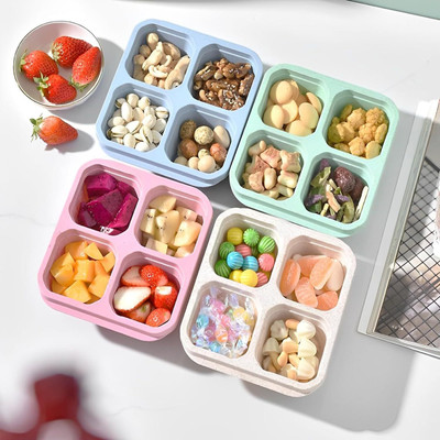 ADMONITION Plastic Grocery Container  - 1000 ml(Pack of 4, Multicolor)