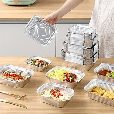 MARC Aluminium Utility Container  - 180 ml(Pack of 50, Silver)