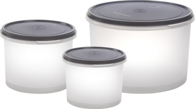 JOYO Plastic Utility Container  - 2 L, 4 L, 7.5 L(Pack of 3, Grey)