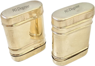 90 Degree Brass Utility Container  - 150 g(Pack of 2, Gold)