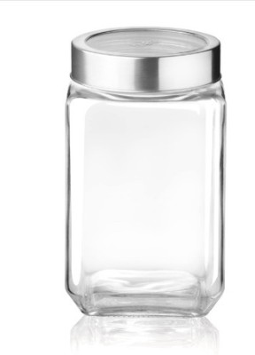 Sitaram Creation Glass Grocery Container  - 1 L(Pack of 6, Clear)