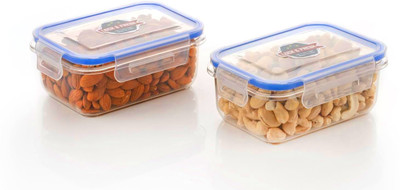 SWARAA Plastic Fridge Container  - 450 ml(Pack of 2, Multicolor)