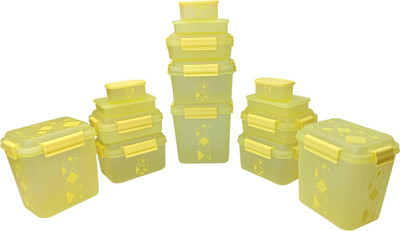 Dekor-Kase Plastic Utility Container  - 3340 ml(Pack of 12, Yellow)