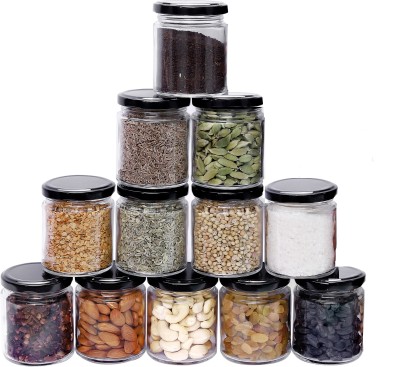 Shreeji krupa Glass Grocery Container  - 200 ml(Pack of 16, White)