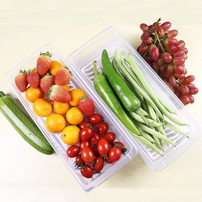 GANESHSALESHUB Plastic Fridge Container  - 1500 ml(Pack of 2, Clear)