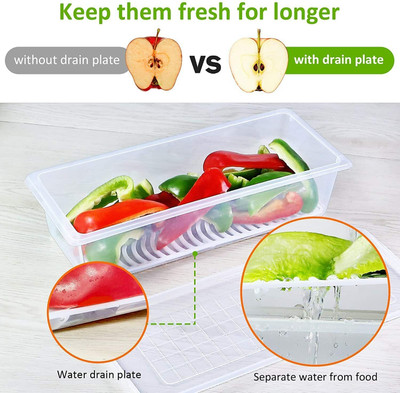 Shreejee Plastic Fridge Container  - 1500 ml(Clear)