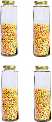 AFAST Glass Utility Container  - 350 ml(Pack of 4, Clear)