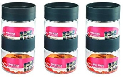 Modustacks Plastic Grocery Container  - 500 ml(Pack of 6, Maroon)
