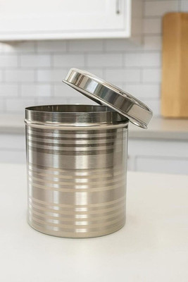 Woodbia Steel Tea Coffee & Sugar Container  - 3 L(Silver)