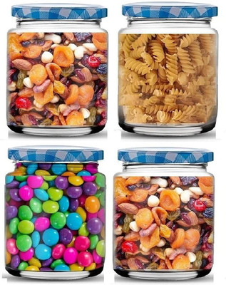 GRACIOUS MART Glass Utility Container  - 200 ml(Pack of 4, Clear)