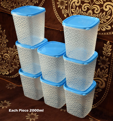 Loknath Plastic Utility Container  - 2000 ml(Pack of 8, Blue)