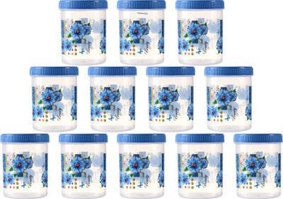 HOMESTIC by Kuber Industries Plastic Utility Container  - 500 ml(Pack of 12, Blue)