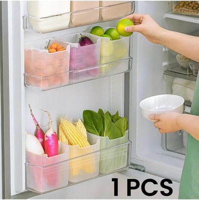 AK10ZONE Plastic Fridge Container  - 1000 ml(Yellow)