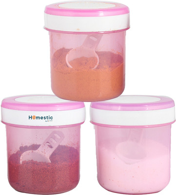HOMESTIC by Kuber Industries Plastic Utility Container  - 1100 ml(Pack of 3, Pink)