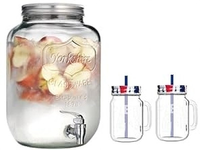 ROKERY Glass Utility Container  - 4000 ml(Clear)
