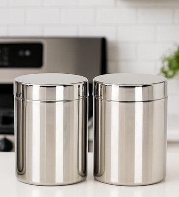 VISAXMI Stainless Steel Utility Container  - 800 ml(Pack of 2, Silver)