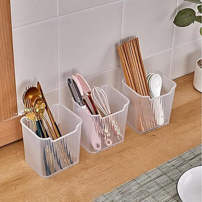 Forsale Plastic Fridge Container  - 1200 ml(Pack of 6, White)