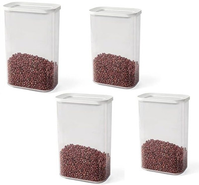 KESHU ENTERPRISE Plastic Grocery Container  - 2000 ml(Pack of 4, Clear)