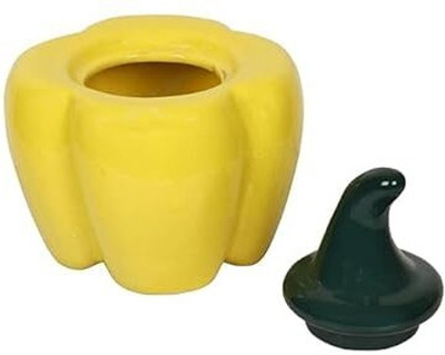 Geeta Ceramic Pickle Jar  - 500 ml(Yellow)