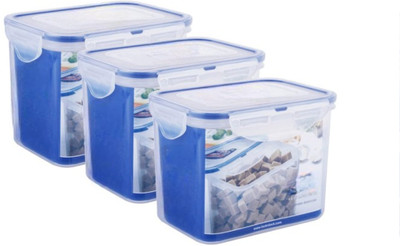 Veeram Plastic Grocery Container  - 1000 ml(Pack of 3, Transparent)