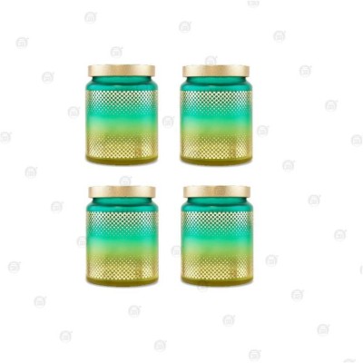 CROCO JAR Glass Grocery Container  - 770 ml(Gold)