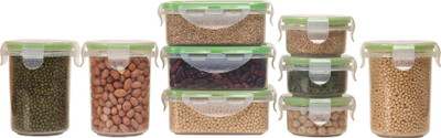 Sanjeev Kapoor Plastic Utility Container  - 710 ml(Pack of 9, Green)