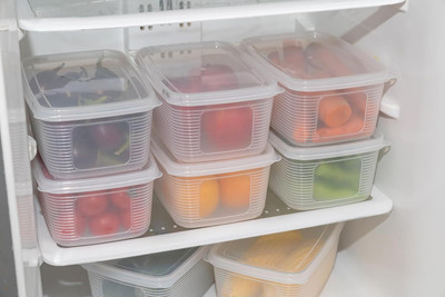 SCONERY Plastic Fridge Container  - 1800 ml(Pack of 6, Clear)