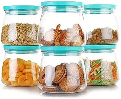 Bistrodel Plastic Grocery Container  - 900 ml(Pack of 6, Clear)
