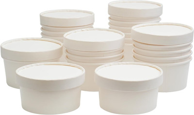 Shop & Shoppee Paper Utility Container  - 250 ml(Pack of 50, White)