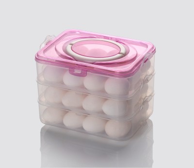 Baalaji enterprises Plastic Egg Container  - 3 dozen(Pink)