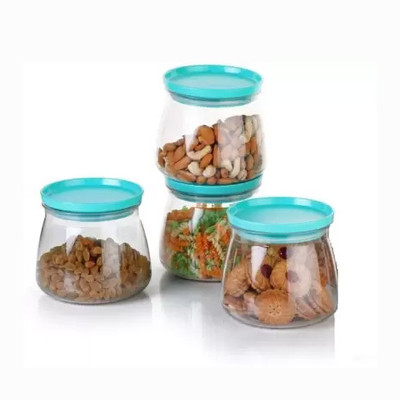Kivanshi Plastic Utility Container  - 800 ml(Pack of 4, Clear)