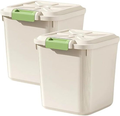 GRACIOUS MART Plastic Grocery Container  - 6 kg(Pack of 2, Off White)
