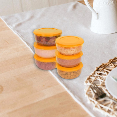 Cutting EDGE Plastic Grocery Container  - 600(Pack of 6, Orange)