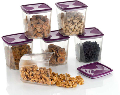 Itech Plastic Grocery Container  - 800 ml(Pack of 4, Purple)