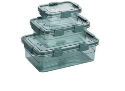 R H lifestyle Plastic Grocery Container  - 2600 ml(Pack of 3, White)